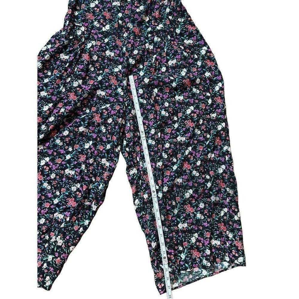 Per Se Navy Floral Lace-Trim Jumpsuit - Picture 9 of 10